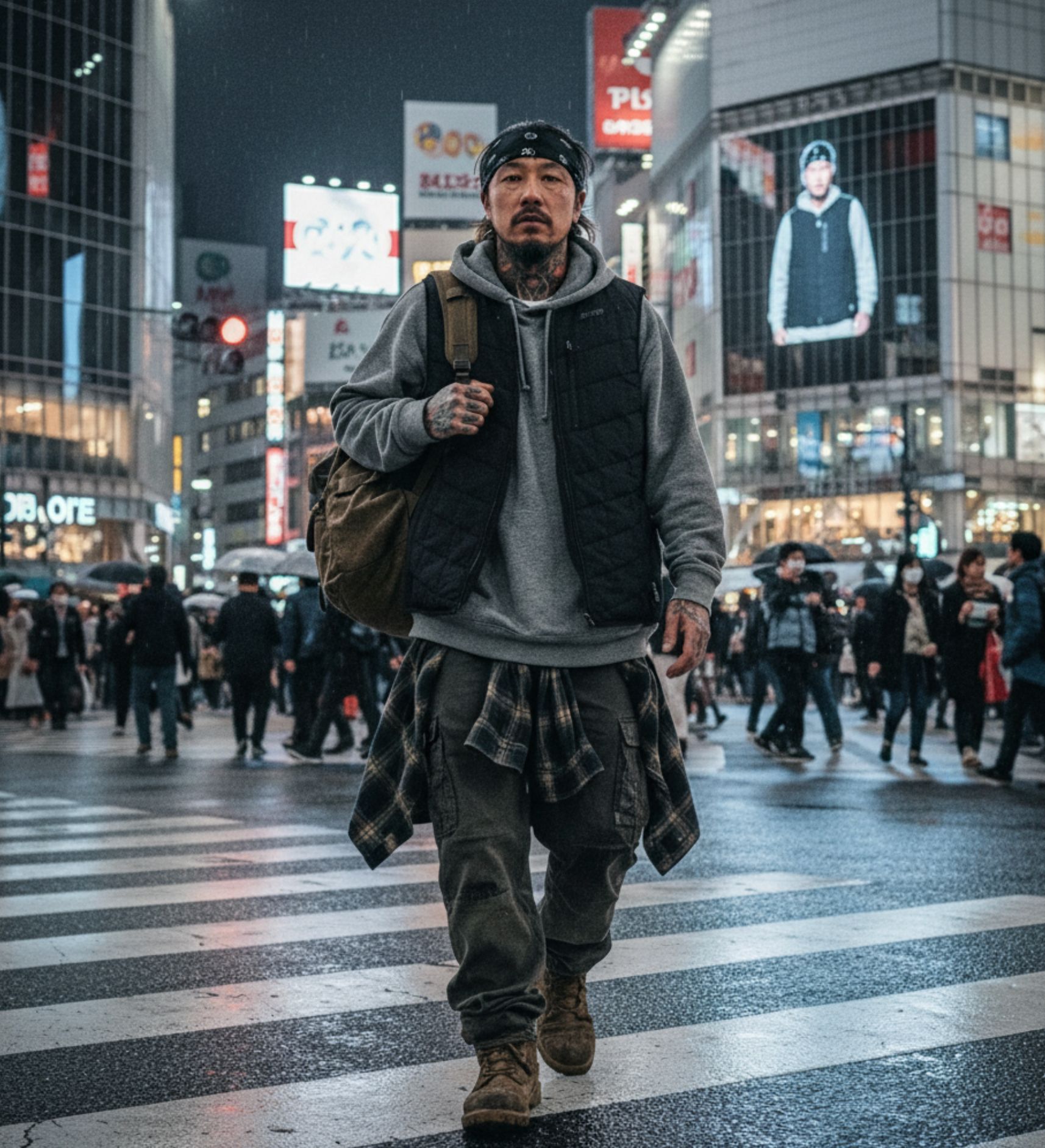 Night scene in Tokyo streets